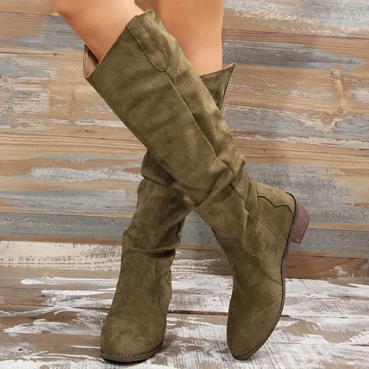 Modern Khaki Riding Boots - botypy